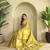 Mustered Yellow Shining Tissue silk blend Saree
