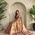 Pinkish Brown Shining Tissue silk blend Saree