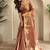Pinkish Brown Shining Tissue silk blend Saree