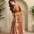 Pinkish Brown Shining Tissue silk blend Saree