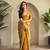 Yellow Shining Tissue silk blend Saree