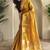 Yellow Shining Tissue silk blend Saree