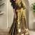 Copper Green Shining Tissue silk blend Saree