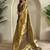 Copper Green Shining Tissue silk blend Saree