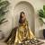 Copper Green Shining Tissue silk blend Saree