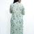 Women's pure cotton straight olive green embellished kurta