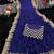 blue georgette sequin saree with blouse