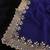 blue georgette sequin saree with blouse