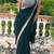 green georgette sequin saree with blouse