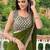 green georgette sequin saree with blouse