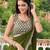 green georgette sequin saree with blouse