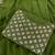 green georgette sequin saree with blouse