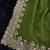 green georgette sequin saree with blouse