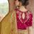yellow embroidered georgette saree with blouse