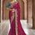 rani pink embroidered georgette saree with blouse