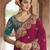rani pink embroidered georgette saree with blouse