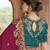 rani pink embroidered georgette saree with blouse