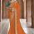 orange embroidered georgette saree with blouse