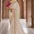 off-white embroidered georgette saree with blouse