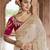 off-white embroidered georgette saree with blouse