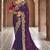 purple embroidered georgette saree with blouse