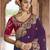 purple embroidered georgette saree with blouse