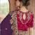 purple embroidered georgette saree with blouse