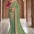 green embroidered georgette saree with blouse