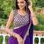 navy blue georgette sequin saree with blouse