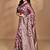 wine linen silk saree with blouse piece