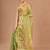 green Jamdani silk blend Organza Saree With Blouse Piece