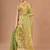 green Jamdani silk blend Organza Saree With Blouse Piece