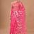 Pink Organza Jamdani silk blend Saree With Blouse Piece