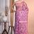 wine Jamdani silk blend Organza Saree With Blouse Piece