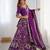 Purple Silk Zari And Dori Sequins Work Lehenga Choli