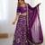 Purple Silk Zari And Dori Sequins Work Lehenga Choli
