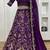 Purple Silk Zari And Dori Sequins Work Lehenga Choli