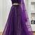 Purple Net Sequins Dori Work Lehenga Choli