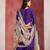 Purple embroidered chinon silk free size stitched sharara suit