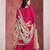 Dark magenta embroidered chinon silk free size stitched sharara suit