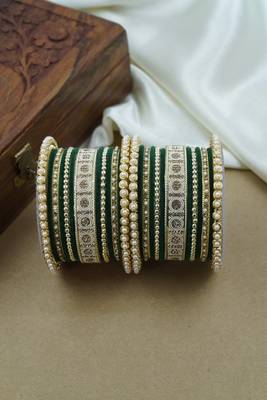 Pearl & diamond bangle set 1