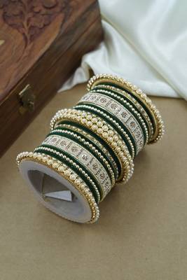 Pearl & diamond bangle set 3