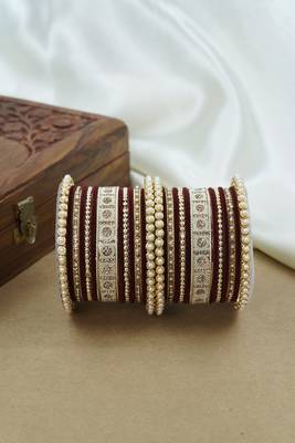 Pearl & diamond bangle set 1