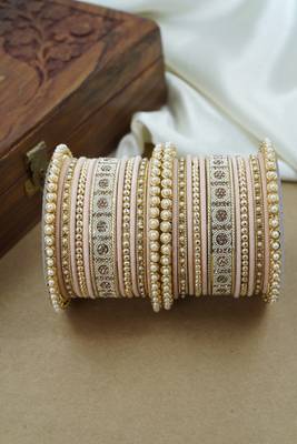 Pearl & diamond bangle set 1