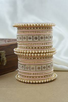 Pearl & diamond bangle set 2