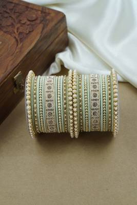 Pearl & diamond bangle set 1