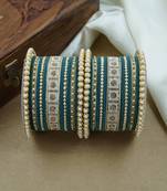 Pearl & diamond bangle set