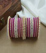 Pearl & diamond bangle set