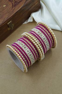 Pearl & diamond bangle set 3