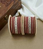 Pearl & diamond bangle set